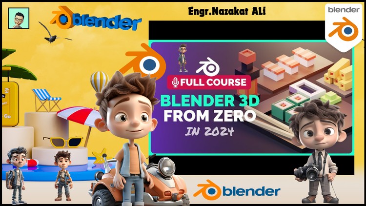 Use Blender to Create Beautiful 3D models for Video Games, 3D Printing and More. Beginners Level Course 2024