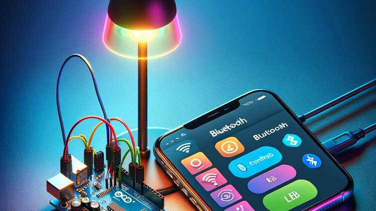 In this Course You will learn How to Interface Arduino With a Mobile App via Bluetooth and Control RGB Multicolor Leds