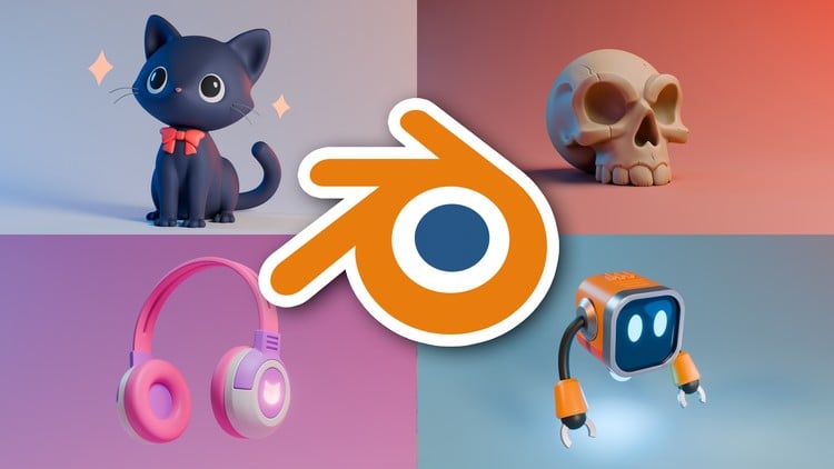 Aprende Blender desde cero: modelado, texturizado y creación de materiales 3D con ejercicios prácticos y proyecto final