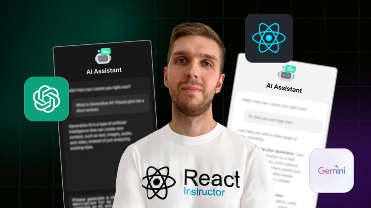 Build a Real-time AI Chatbot with React.js, integrating ChatGPT and Gemini AI for dynamic conversations.