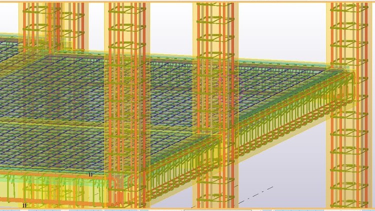 Shop drawing and modeling R.C.C building in TEKLA