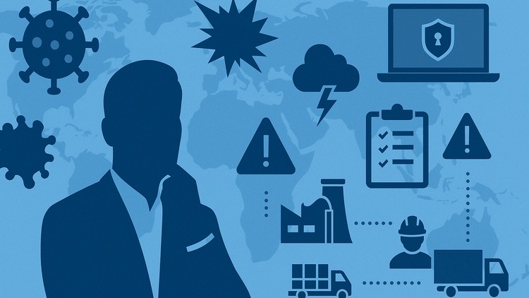 Build operational resilience using risk mapping, adaptive supply chains, ISO 22301, BCP, and workforce agility tools